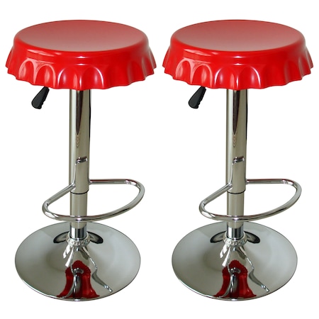 Amerihome Retro Soda Cap Bar Stool, PK2 BS107SET